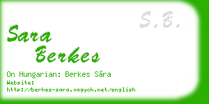 sara berkes business card